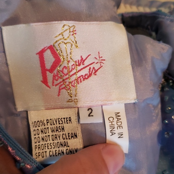 90's Precious Formals Mermaid Prom Dress - Picture 6 of 6